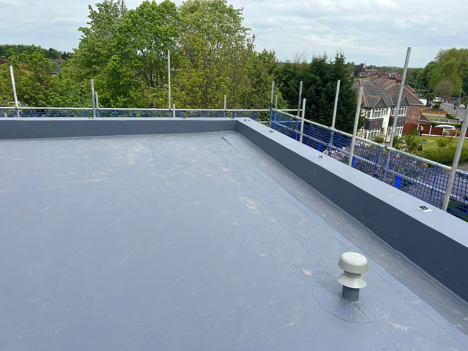 Commercial flat roof leak and ponding water repair